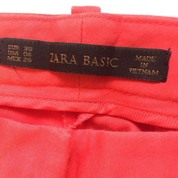 Zara Basic Red Pants - Picture 2 of 3